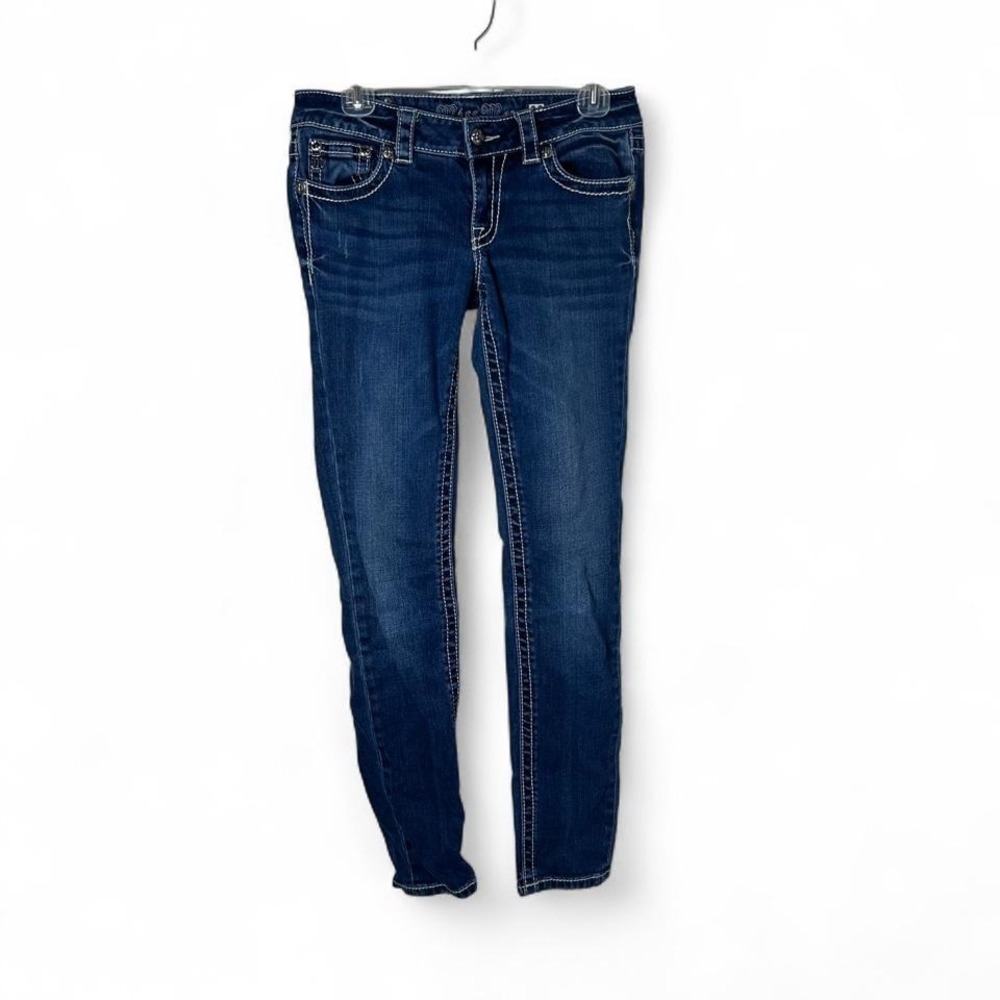 Miss Me blue low rise skinny jeans Size 28 #denim
